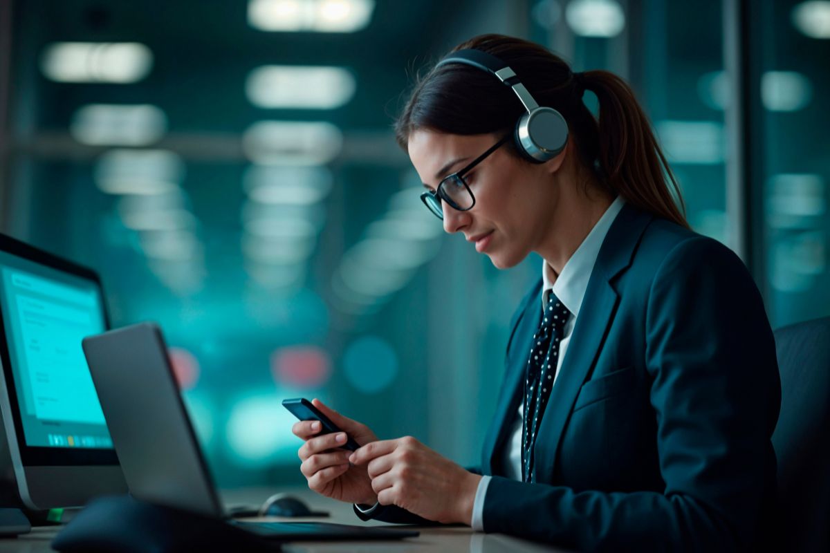 Dos personas revisando el sitio web de su negocio en una computadora portátil, analizando resultados y estadísticas de crecimiento digital.